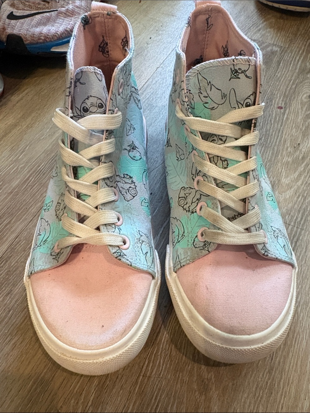 Disney Pink and Mint High-Top Sneakers